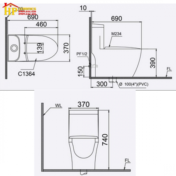 BÀN CẦU KHỐI NẮP CƠ CAESAR CD1364+TAF060 CHÍNH HÃNG