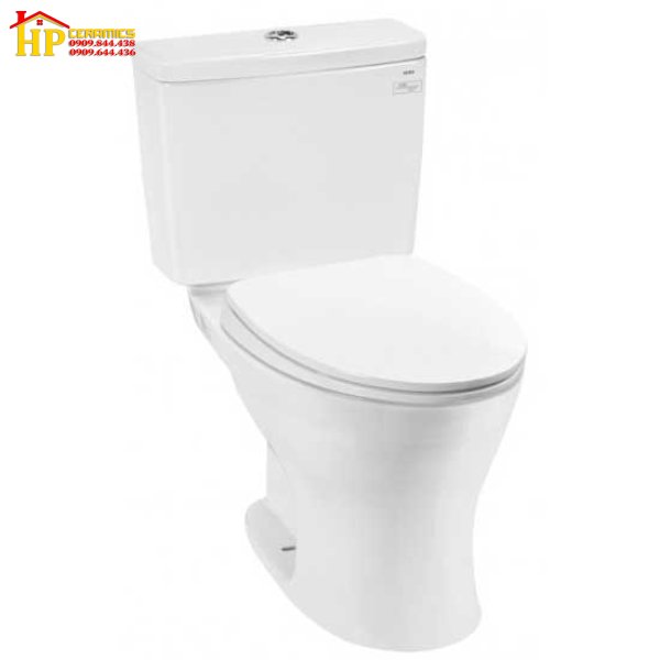 BÀN CẦU HAI KHỐI TOTO CS735DT10 NẮP TC395VS CHÍNH HÃNG 