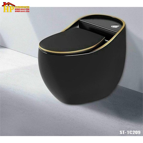 BÀN CẦU KHỐI QUẢ TRỨNG ĐEN CHỈ VÀNG ST209 CAO CẤP GIÁ RẺ