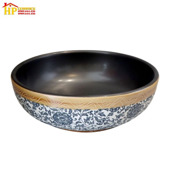CHẬU LAVABO SỨ HOA VĂN CĐ04