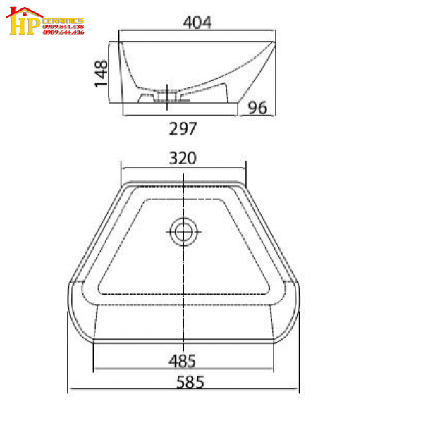 CHẬU LAVABO ĐẶT BÀN VIGLACERA CD16 CHÍNH HÃNG
