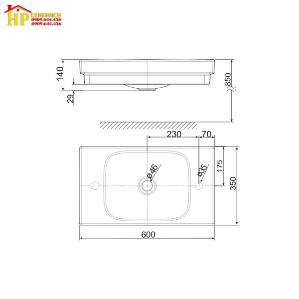 CHẬU LAVABO ĐẶT BÀN AMERICAN STANDARD  WP-F648 CHÍNH HÃNG