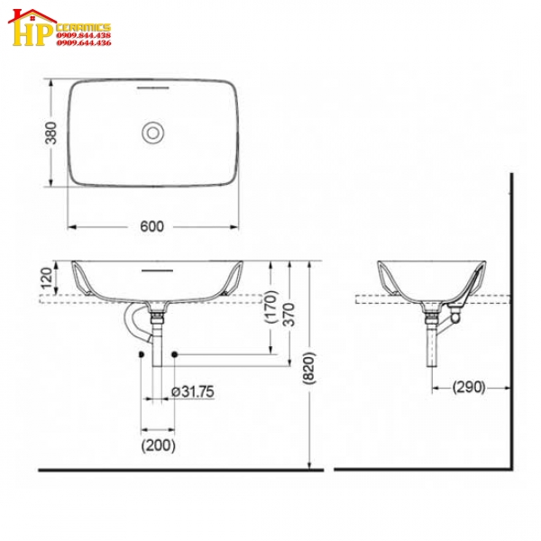 CHẬU LAVABO ĐẶT BÀN TOTO PJS06WE#MW CHÍNH HÃNG 
