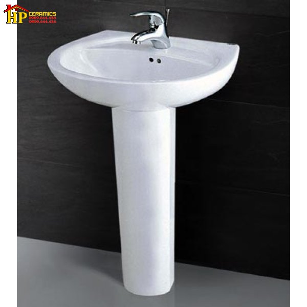 LAVABO TREO TƯỜNG CHÂN ĐỨNG CAESAR L2220+P2437 CHÍNH HÃNG
