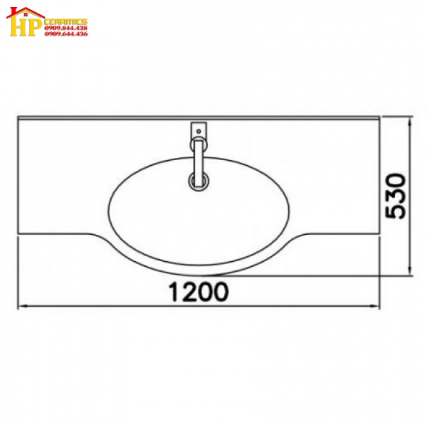 CHẬU LAVABO ĐẶT BÀN CAESAR LF5324 CHÍNH HÃNG