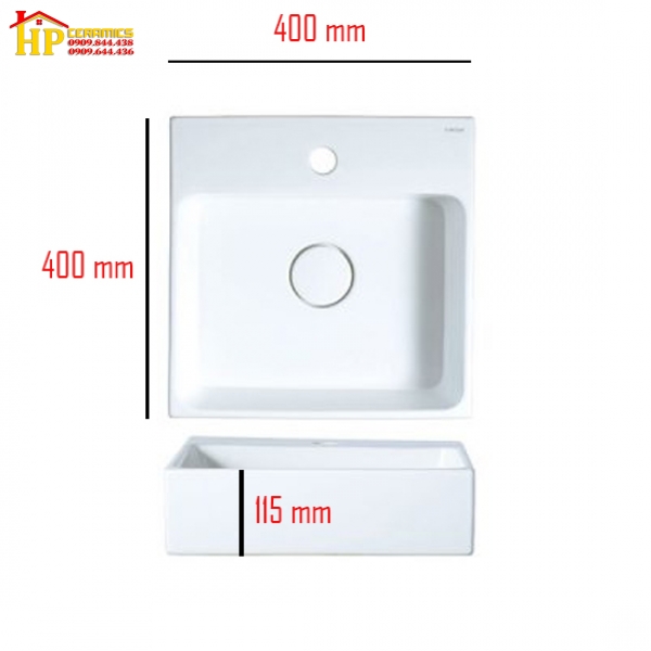 CHẬU LAVABO ĐẶT BÀN CAESAR LF5257  CHÍNH HÃNG