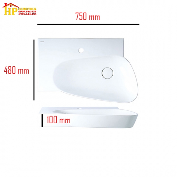 CHẬU LAVABO ĐẶT BÀN CAESAR LF5364 CHÍNH HÃNG