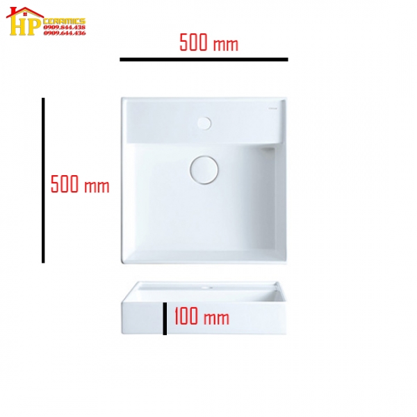 CHẬU LAVABO ĐẶT BÀN CAESAR LF5380 CHÍNH HÃNG
