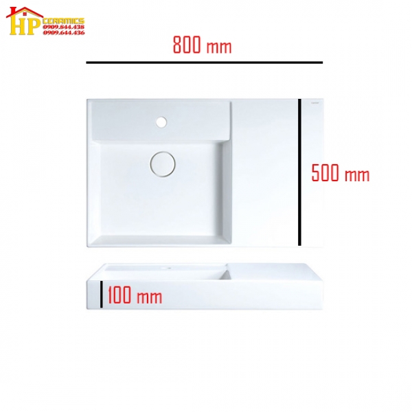 CHẬU LAVABO ĐẶT BÀN CAESAR LF5382  CHÍNH HÃNG