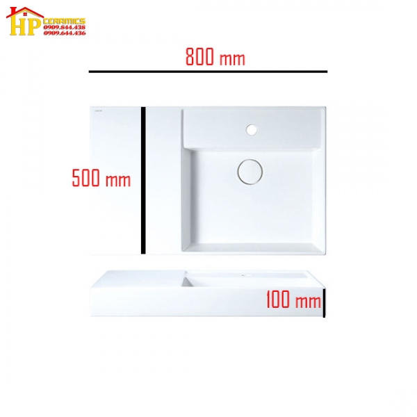 CHẬU LAVABO ĐẶT BÀN CAESAR  LF5384 CHÍNH HÃNG