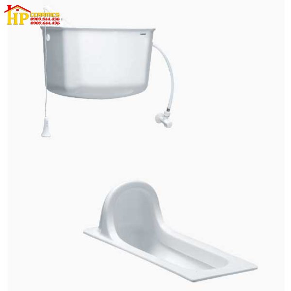 BÀN CẦU XỔM KÉT NƯỚC TREO TƯỜNG CAESAR CS1280 CHÍNH HÃNG