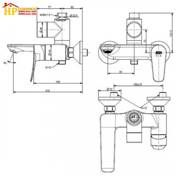 SEN TẮM NÓNG LẠNH AMERICAN STANDARD  WF-0972 CHÍNH HÃNG