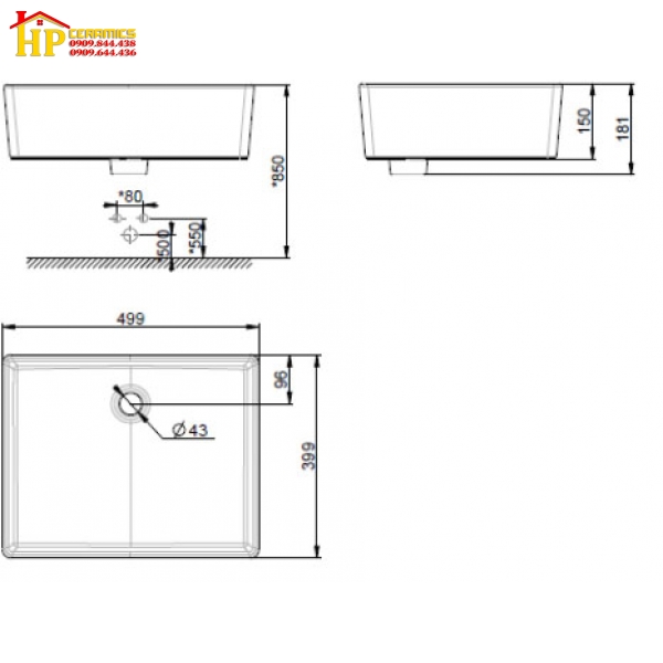 CHẬU LAVABO ĐẶT BÀN AMERICAN STANDARD WP-F611 CHÍNH HÃNG