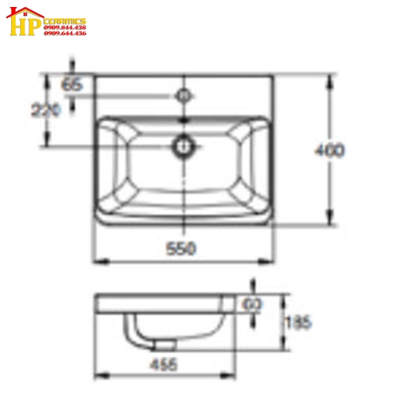 CHẬU LAVABO ĐẶT BÀN AMERICAN STANDARD  WP-F417 CHÍNH HÃNG