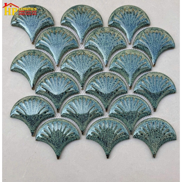GẠCH TRANG TRÍ MOSAIC VẨY CÁ BÓNG CAO CẤP GIÁ RẺ