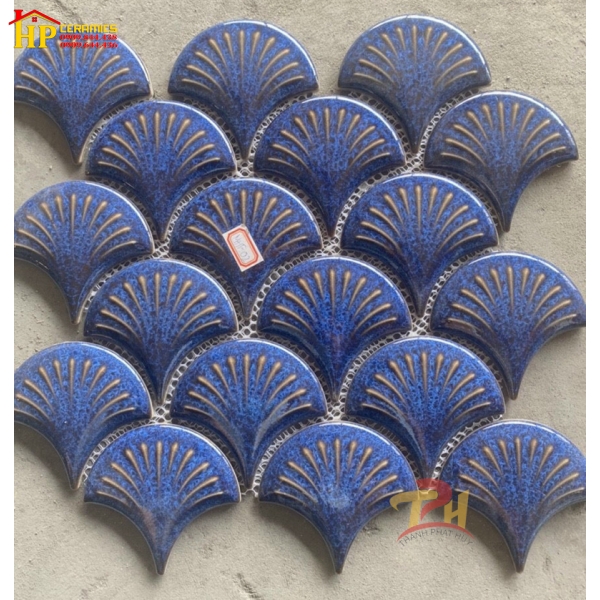 GẠCH TRANG TRÍ MOSAIC VẨY CÁ BÓNG CAO CẤP GIÁ RẺ