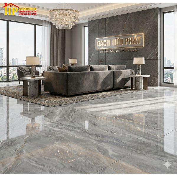 GẠCH LÁT NỀN 100X100 VÂN ĐÁ XÁM 9GP101001 CAO CẤP