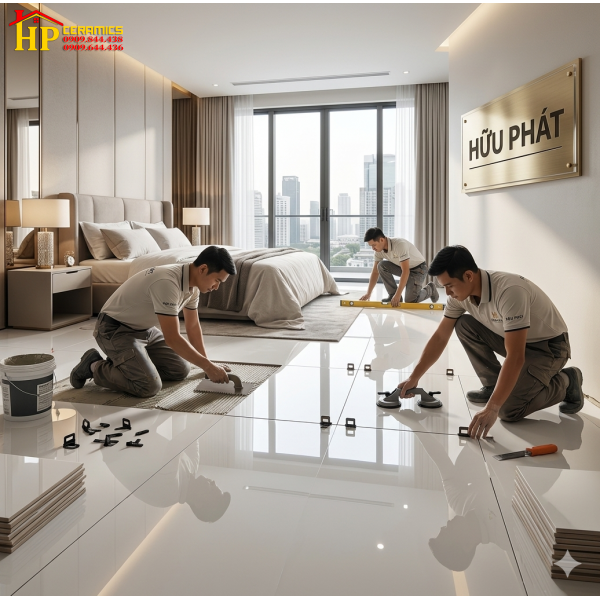 GẠCH LÁT NỀN 100X100 TRẮNG VÂN XÁM NHẸ 101001 CAO CẤP