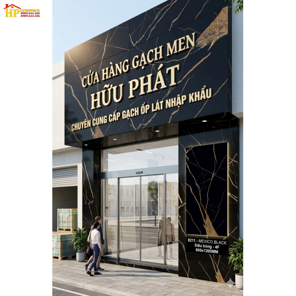 GẠCH LÁT NỀN 60X120 ĐEN TIA CHỚP VÀNG 6211 NHẬP KHẨU CAO CẤP