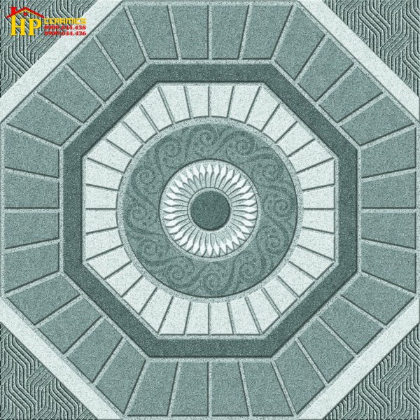 GẠCH LÁT SÂN VƯỜN 50X50 HÌNH LỤC GIÁC XÁM 5805 CAO CẤP GIÁ RẺ