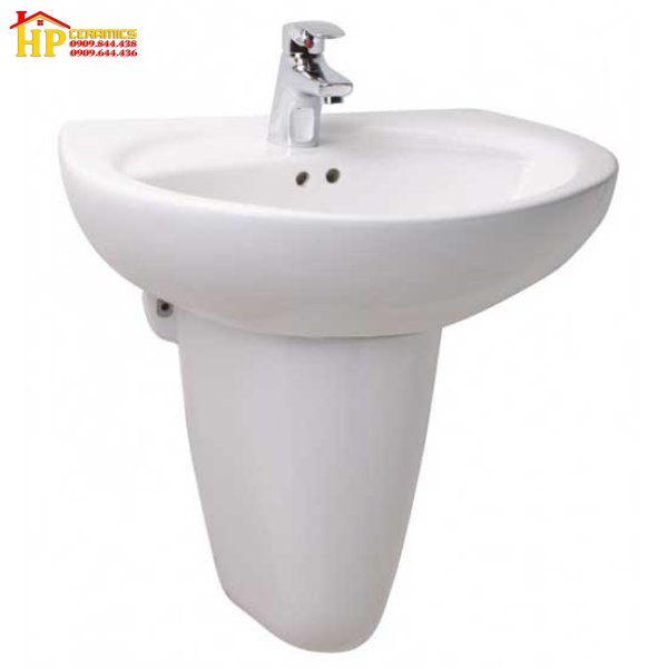 LAVABO TREO TƯỜNG CHÂN NGẮN CAESAER L2220/P2443 CHÍNH HÃNG