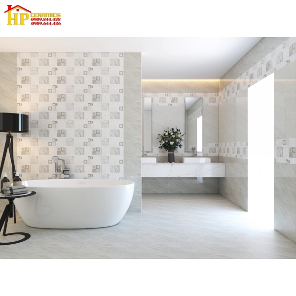 GẠCH ỐP TƯỜNG 30X60 VÂN MÂY XÁM TRẮNG BÓNG GP363001 CAO CẤP GIÁ RẺ