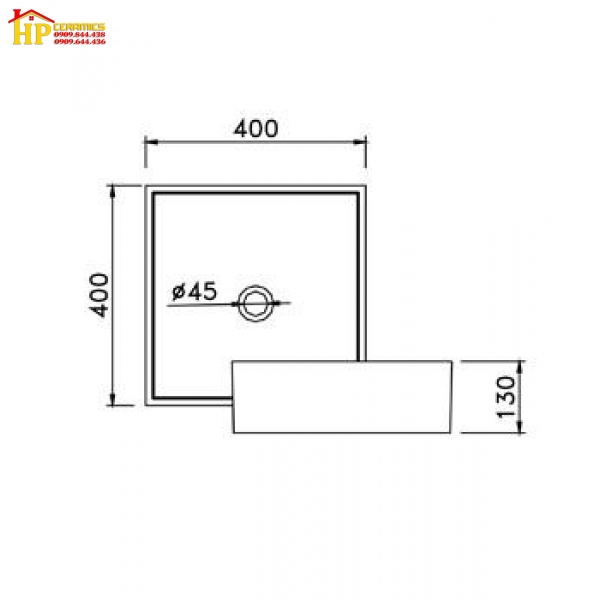 CHẬU LAVABO ĐẶT BÀN CAESAR  LF5252 CHÍNH HÃNG