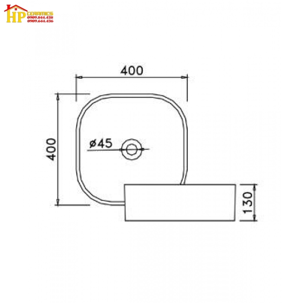 CHẬU LAVABO ĐẶT BÀN CAESAR LF5256 CHÍNH HÃNG