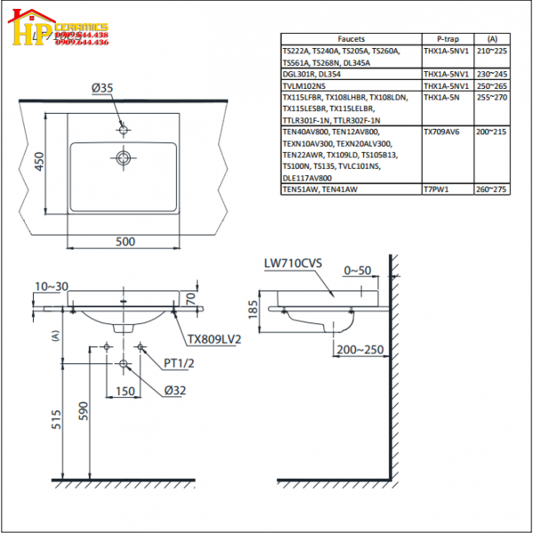 CHẬU LAVABO ĐẶT BÀN TOTO  LT710CSR CHÍNH HÃNG
