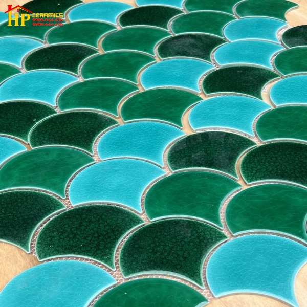 GẠCH TRANG TRÍ MOSAIC VẨY CÁ BÓNG CAO CẤP GIÁ RẺ