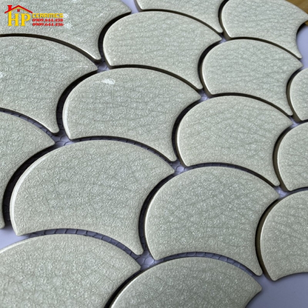 GẠCH TRANG TRÍ MOSAIC VẨY CÁ BÓNG CAO CẤP GIÁ RẺ