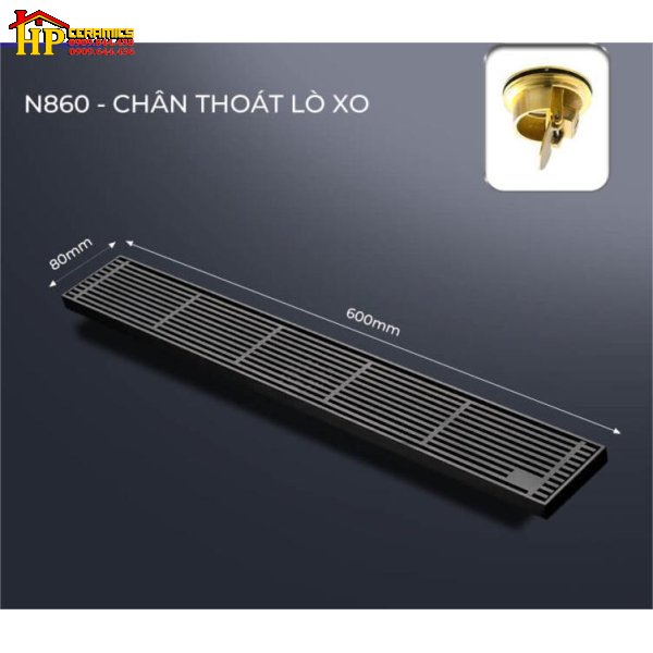 PHỄU THOÁT SÀN 8X60 MÀU XÁM CAO CẤP GIÁ RẺ