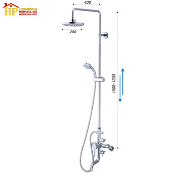 SEN CÂY TẮM ĐỨNG NÓNG LẠNH CAESAR S488C CHÍNH HÃNG