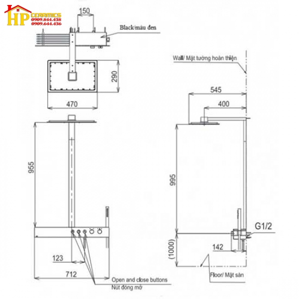 SEN CÂY CHỈNH NHIỆT ĐỘ TOTO TBW08408A CHÍNH HÃNG