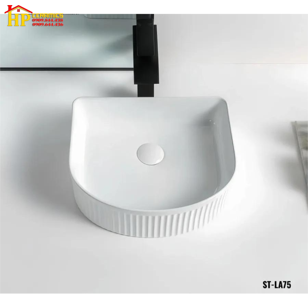 LAVABO ĐẶT BÀN SÒ TRẮNG LA 75 CAO CẤP GIÁ RẺ