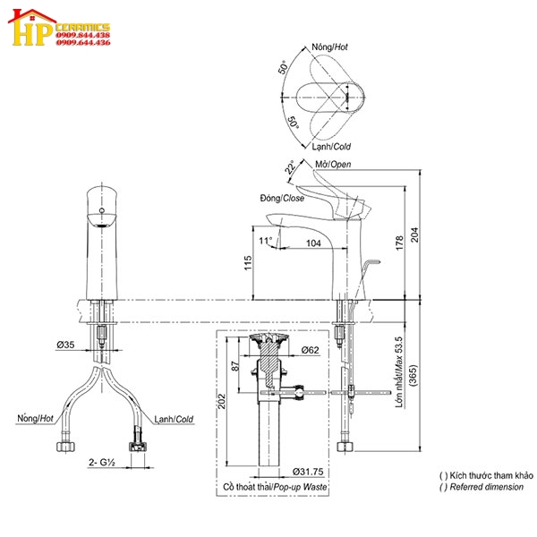 VÒI LAVABO NÓNG LẠNH TOTO TLG01301V CHÍNH HÃNG