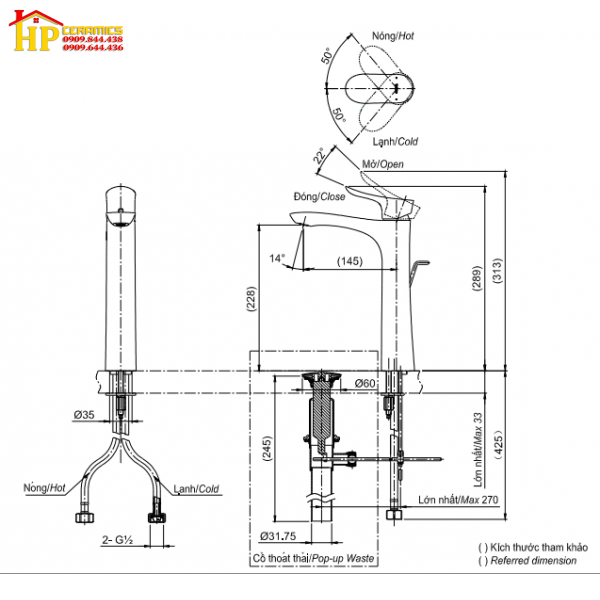 VÒI LAVABO NÓNG LẠNH TOTO TLG01307V CHÍNH HÃNG