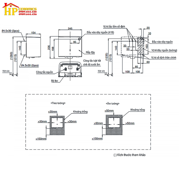 MÁY SẤY TAY TOTO TYC322M CHÍNH HÃNG