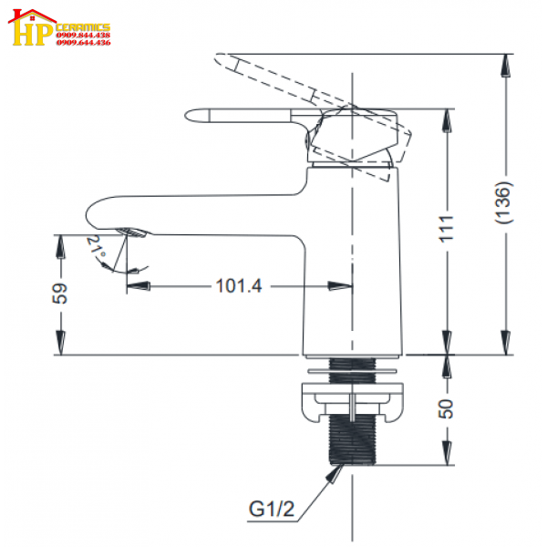 VÒI LAVABO LẠNH TOTO TVLC101NSR CHÍNH HÃNG