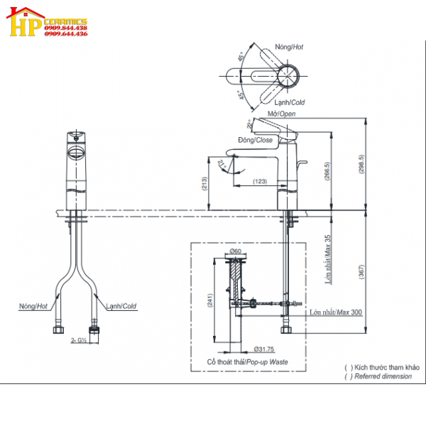 VÒI LAVABO NÓNG LẠNH TOTO TVLM112NS CHÍNH HÃNG