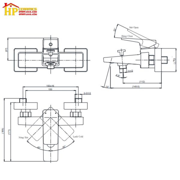 SEN TẮM NÓNG LẠNH TOTO TVSM110RUR-DGH104ZR CHÍNH HÃNG