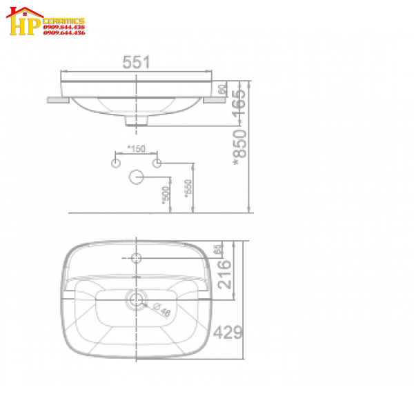CHẬU LAVABO ĐẶT BÀN AMERICAN STANDARD VF-0420 CHÍNH HÃNG