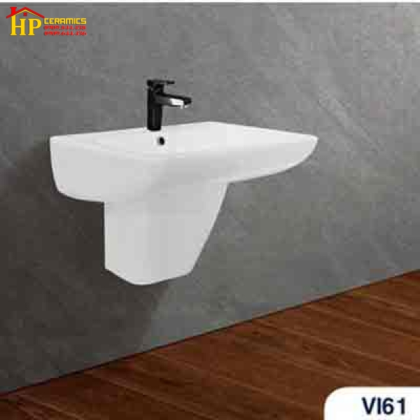 CHẬU LAVABO TREO TƯỜNG VIGLACERA VI61 CHÍNH HÃNG