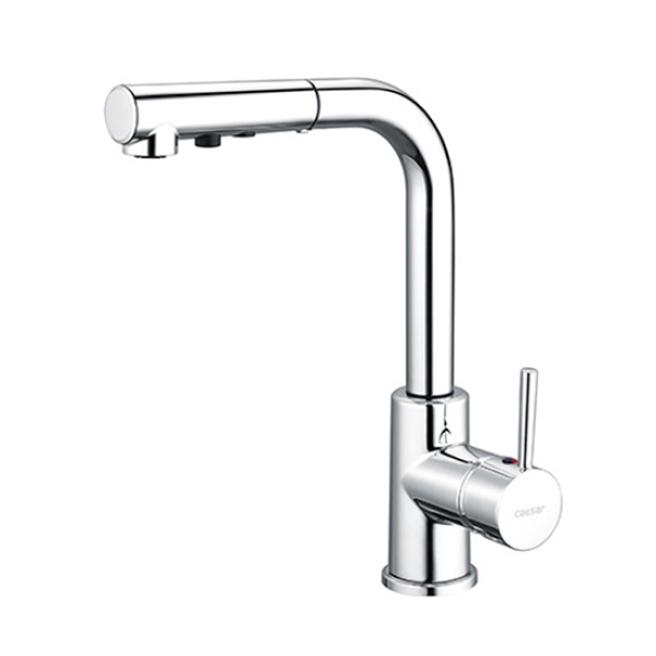 VÒI RỬA CHÉN NÓNG LẠNH DÂY RÚT CAESAR K915C CHÍNH HÃNG