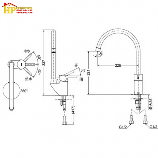 VÒI RỬA CHÉN TOTO  DK307AN CHÍNH HÃNG