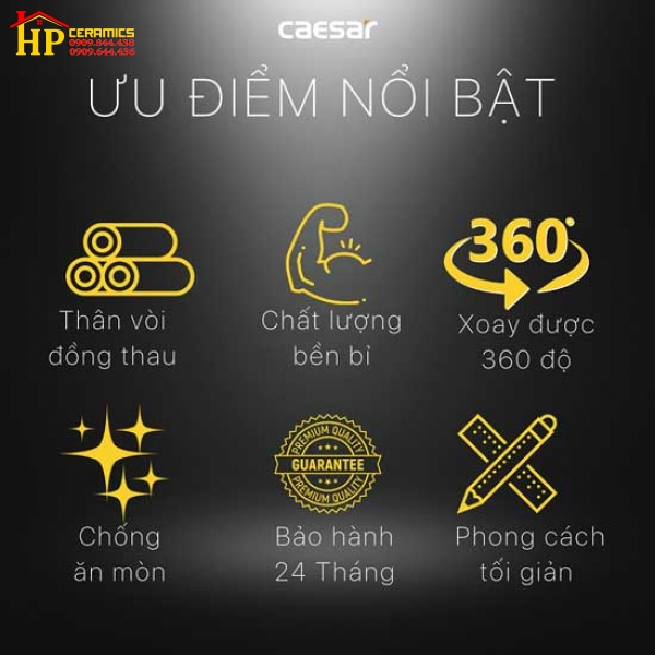 VÒI LAVABO NÓNG LẠNH CAESAR B900CU CHÍNH HÃNG