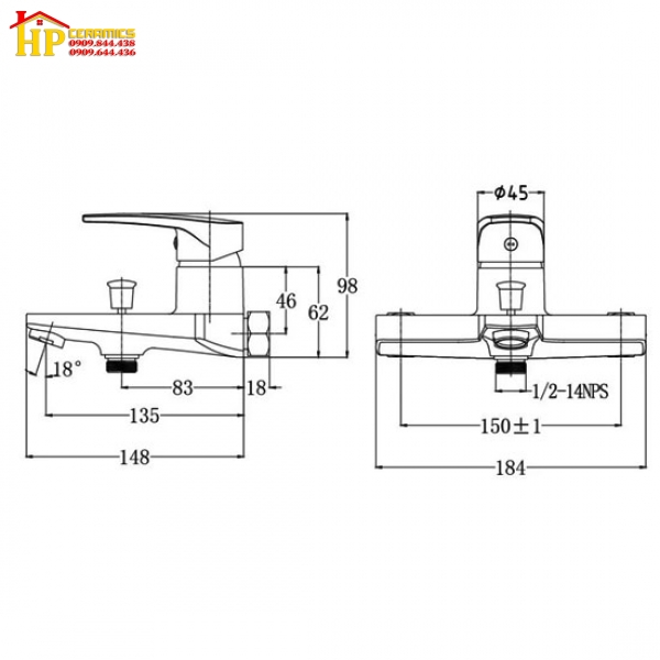 SEN TẮM NÓNG LẠNH CAESAR MẠ ĐỎ S393CR CHÍNH HÃNG