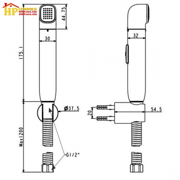 VÒI XỊT CẦU AMERICAN STANDARD  WF-TS28B CHÍNH HÃNG