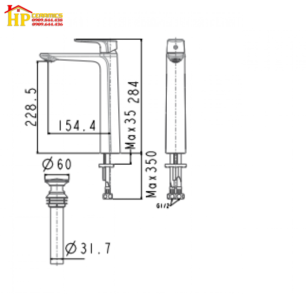 VÒI LAVABO NÓNG LẠNH AMERICAN STANDARD WF-1702 CHÍNH HÃNG