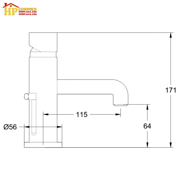 VÒI LAVABO NÓNG LẠNH AMERICAN STANDAR WF-2701 CHÍNH HÃNG